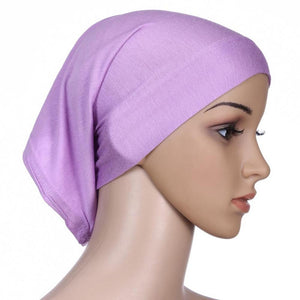 Women Islamic Hijab Cap Scarf  Tube Bonnet Hair Wrap Colorful Head Band