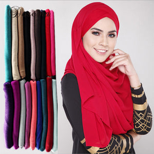 Women's Muslim Cotton Hijab Scarf – Soft Head Wrap Shawl, Multicolor