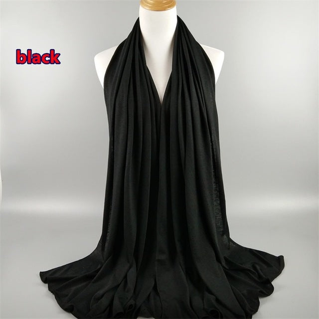 Ribbed Jersey Hijab Wholesale 10 Pieces Women Scarves Headwraps For Women  Muslim Shawls Headscarf Black Hijab Jersey Islam - AliExpress