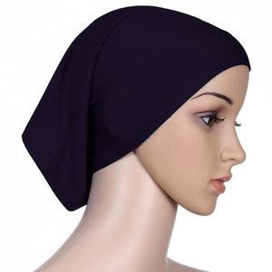 Women Islamic Hijab Cap Scarf  Tube Bonnet Hair Wrap Colorful Head Band