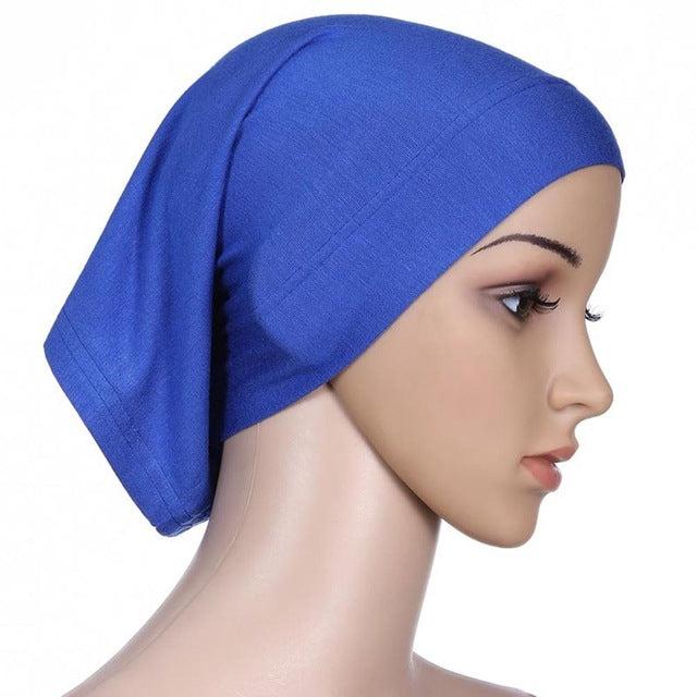 Women Islamic Hijab Cap Scarf  Tube Bonnet Hair Wrap Colorful Head Band