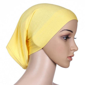 Women Islamic Hijab Cap Scarf  Tube Bonnet Hair Wrap Colorful Head Band