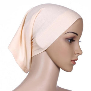 Women Islamic Hijab Cap Scarf  Tube Bonnet Hair Wrap Colorful Head Band
