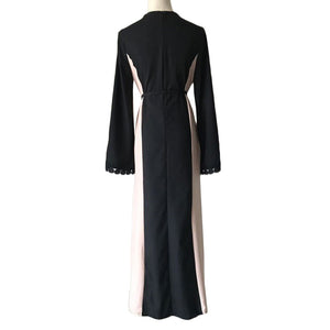 2017 Vintage Women Slim Summer Casual Dress Long Abaya Sleeve Soft Dress For Kaftan Islamic MuslimTurkish Arabic Appliques