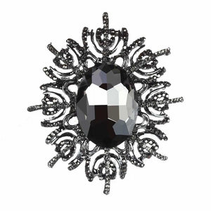 ZOSHI Fashion Colorful Crystal Brooch Pin Luxury Rhinestone Hijab Pin Scarf Clip Expoyed Large Flower Brooch Pin Wedding Gifts