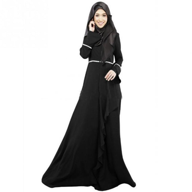 Women Islamic Muslim Dress Arab Ladies Caftan Kaftan Malaysia Dubai Turkish Ladies Clothing Women Long Sleeve Muslim Dresses
